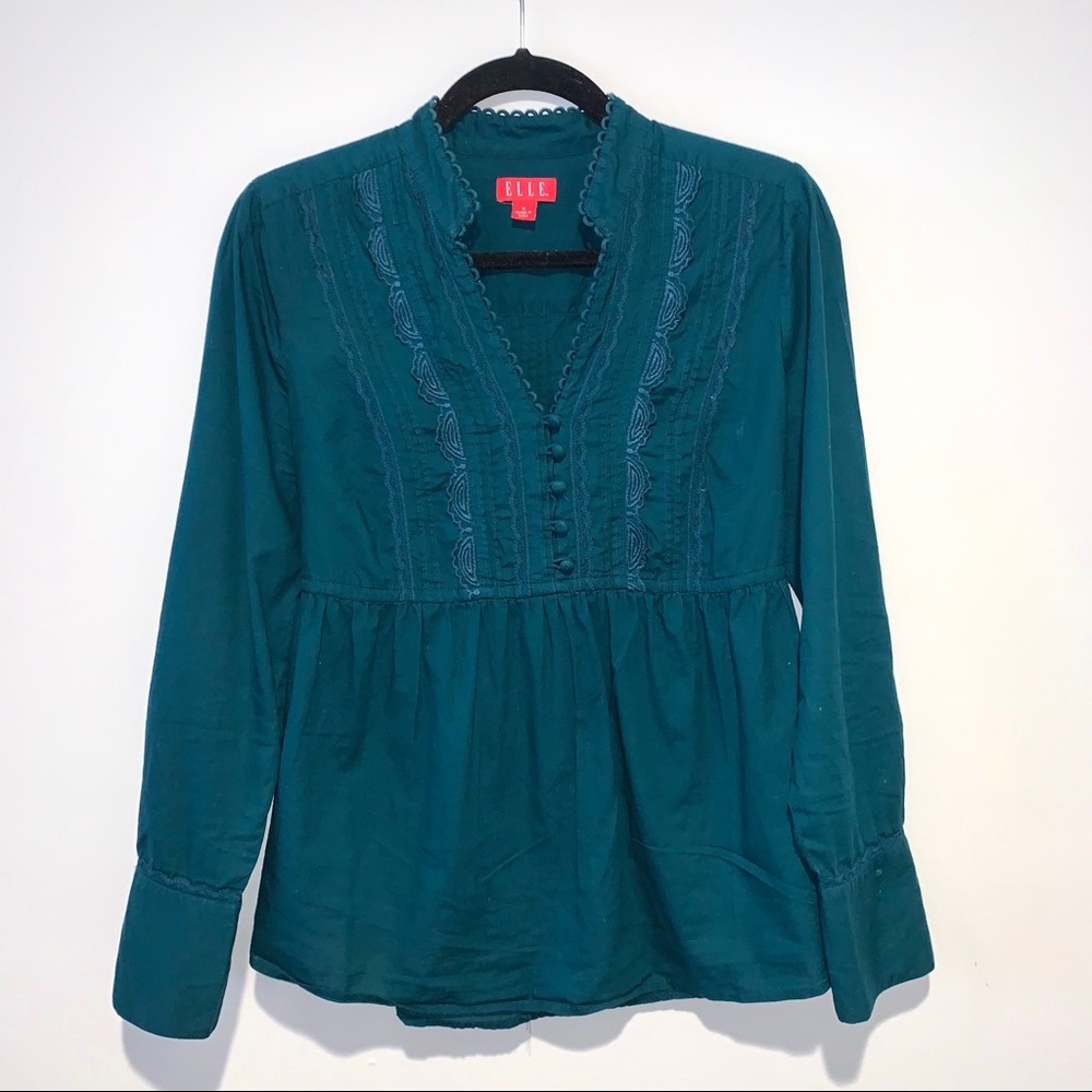 Elle Dark Green Blouse